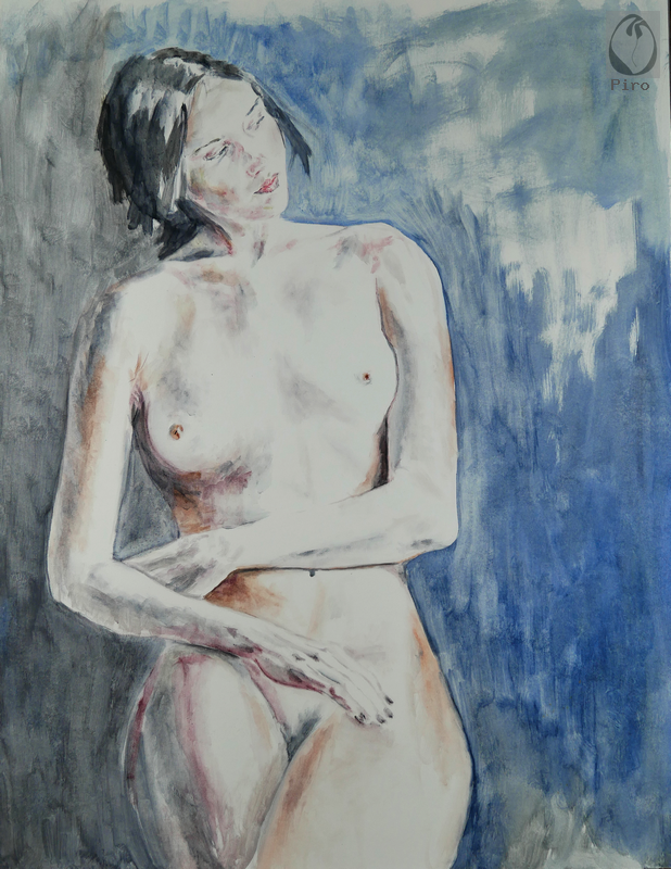 oil on paper - olio su carta di Piro